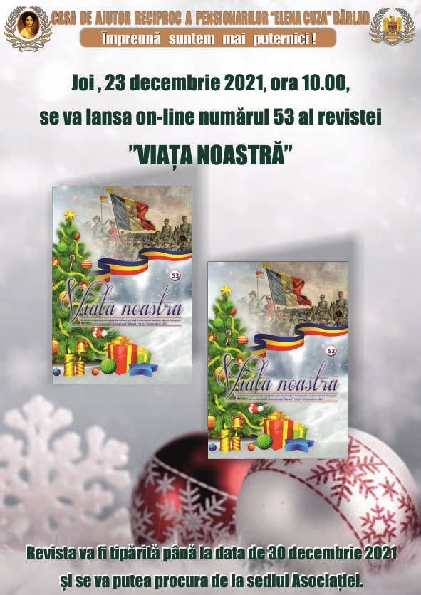 Lansarea revistei VIAȚA NOASTRĂ numărul - 53